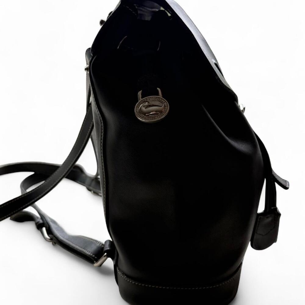 Vintage Black Leather Dooney & Bourke Backpack - Picture 5 of 11
